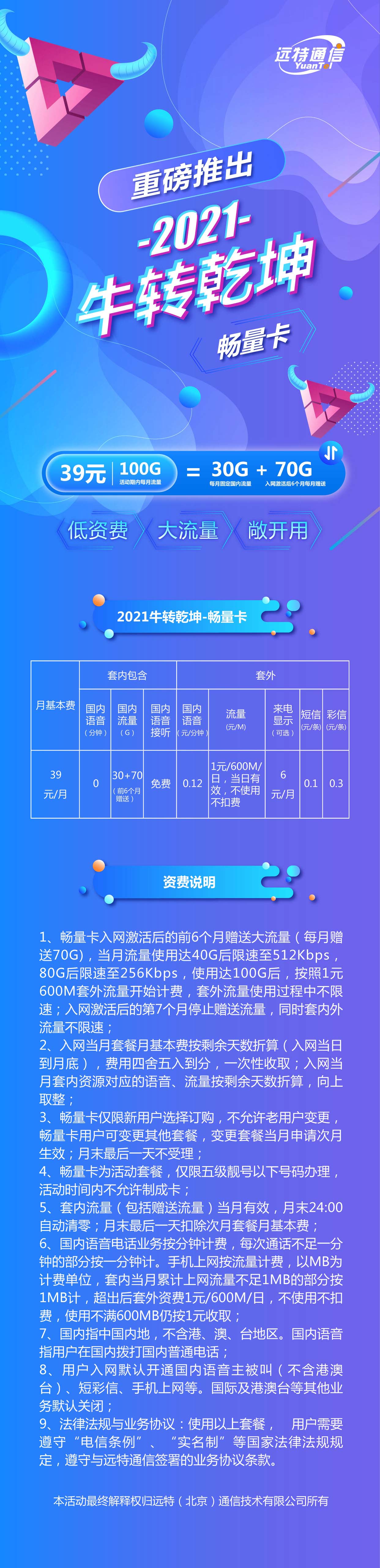 远特通信2021牛转乾坤-畅量卡
